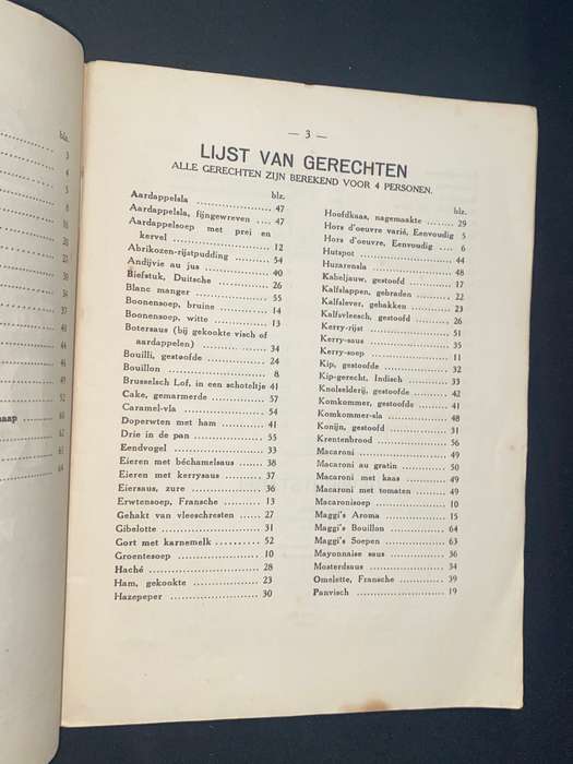 EEN KEUR VAN PRACTISCHE RECEPTEN VOOR DE KEUKEN , VINTAGE DUTCH COOK BOOK