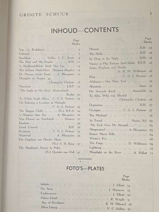 GROOTE SCHUUR 1950 UNIVERSITY OF CAPE TOWN ANNUAL