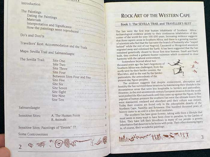 ROCK ART OF THE WESTERN CAPE BOOK 1: THE SEVILLA TRAIL & TRAVELLERS' REST PETER SLINGSBY