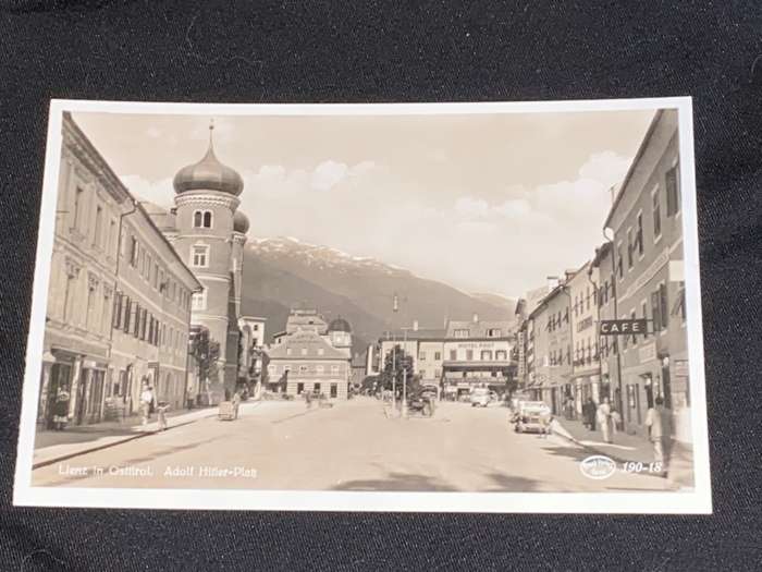 1930'S ADOLF HITLER PLATZ LIENZ AUSTRIA PHOTO POST CARD UNUSED