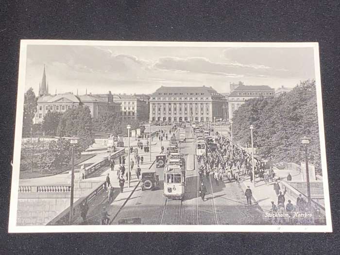 VINTAGE POST CARD FROM NORRBRO STOKHOLM UNUSED