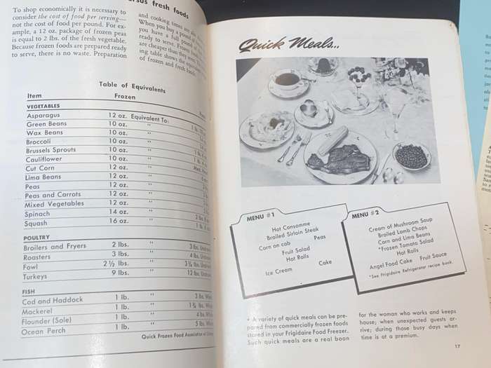 FRIGIDAIRE FOOD FREEZER VINTAGE BOOKLET