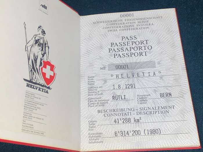 SWISS PASSPORT - VINTAGE INFO BOOKLET OF SWITZERLAND