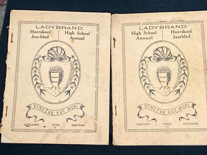 LADYBRAND HIGH SCHOOL ANNUAL 1938/ 1939 EDITIONS