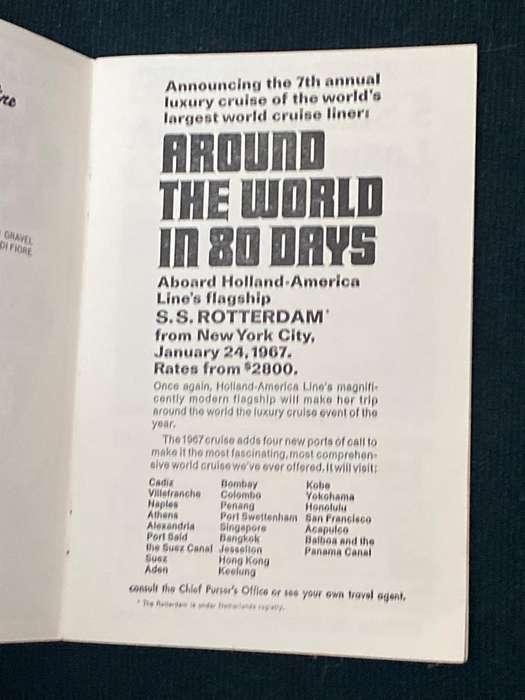 VINTAGE HOLLAND-AMERICA LINE LIST OF CRUISE MEMBERS