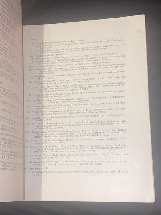 CATALOGUE OF THE FINAL SALE OF THE MOST VALUABLE ANTIQUE COLLECTIONS 1961