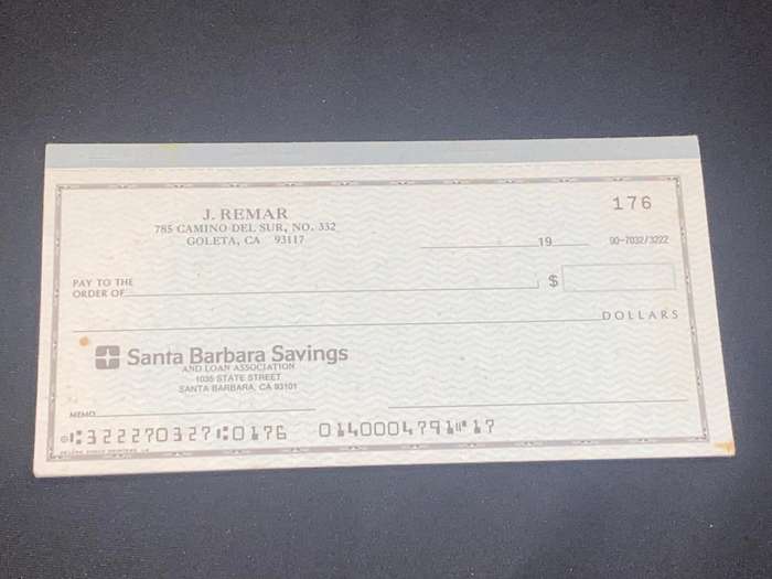 VINTAGE SANTA BARBARA BANK BOOKS AND CHEQUE BOOK