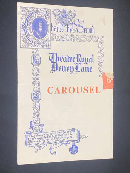 THEATRE ROYAL DRURY LANE - CAROUSEL SOUVENIR PROGRAMME 1950
