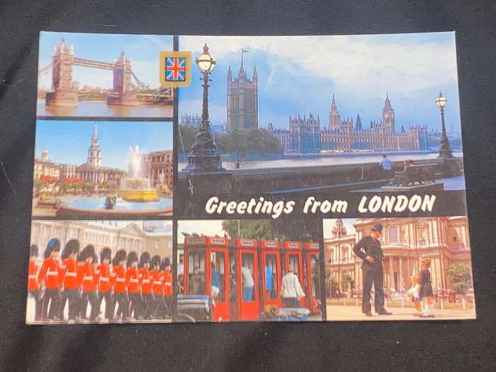 VINTAGE GREETINGS FROM LONDON POST CARD