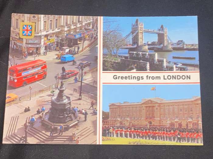 VINTAGE GREETINGS FROM LONDON POST CARD