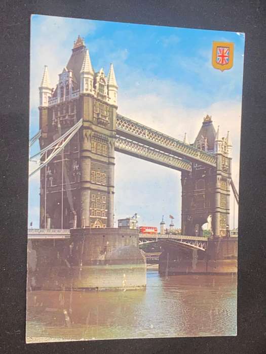 VINTAGE LONDON TOWER BRIDGE POST CARD