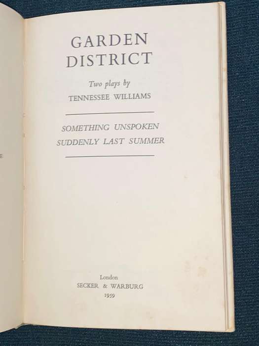 GARDEN DISTRICT BY TENNESSEE WILLIAMS