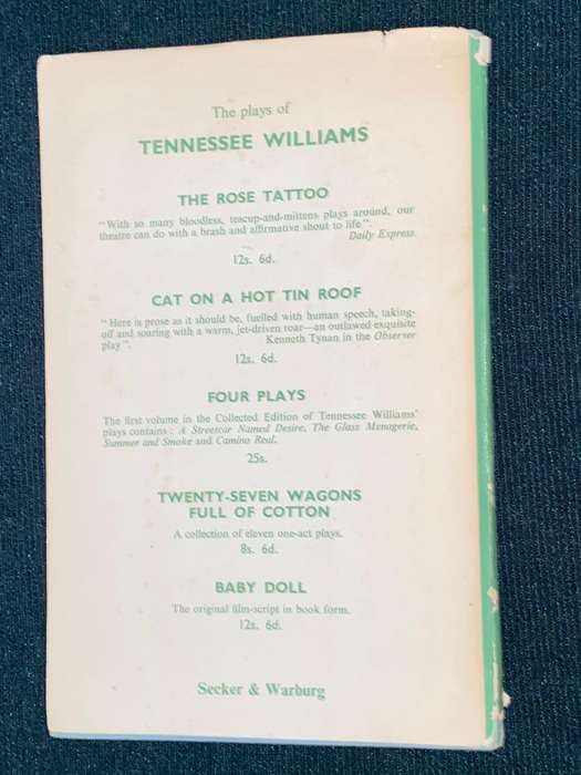 SUMMER AND SMOKE BY TENNESSEE WILLIAMS 1957
