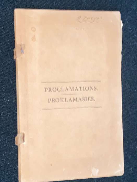 PROCLAMATIONS / PROKLAMASIES UNION OF SOUTH AFRICA