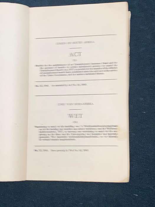 PROCLAMATIONS / PROKLAMASIES UNION OF SOUTH AFRICA