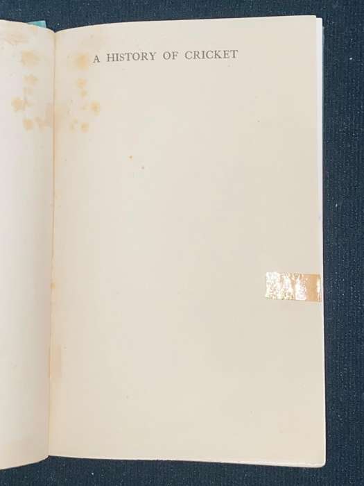 A HISTORY OF CRICKET BY H.S. ALTHAM AND E.W. SWANTON