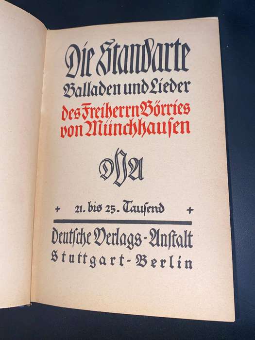 DIE STANDARTE BALLADEN UND LIEDER DES FREIHERRN BORRIES VON MUNCHHAUSEN