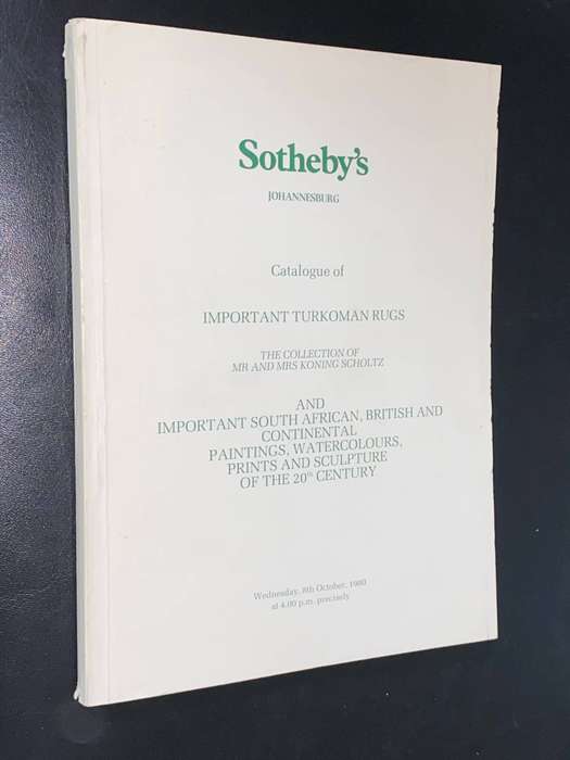 SOTHEBY'S JOHANNESBURG ART CATALOGUE 5TH OCT 1980