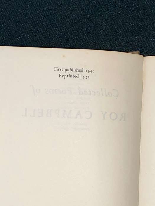 COLLECTED POEMS BY ROY CAMPBELL 1955