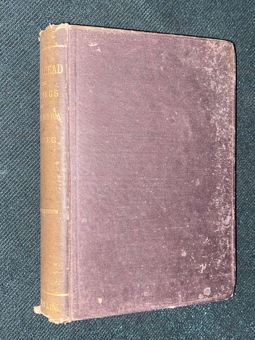 ROCK AHEAD OR THE WARNINGS OF CASSANDRA BY W.R. GREG  1874