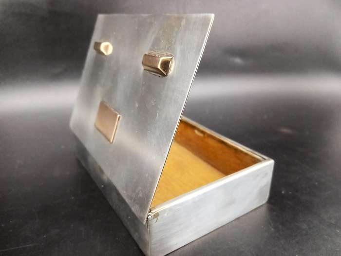 Vintage! Charming Solid Silver and Gold? Cigarette Case / Trinket Box