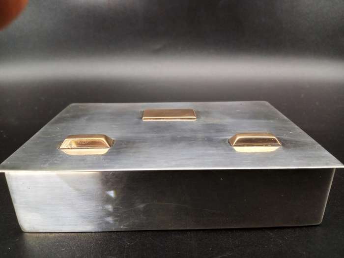 Vintage! Charming Solid Silver and Gold? Cigarette Case / Trinket Box