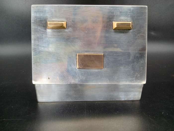 Vintage! Charming Solid Silver and Gold? Cigarette Case / Trinket Box