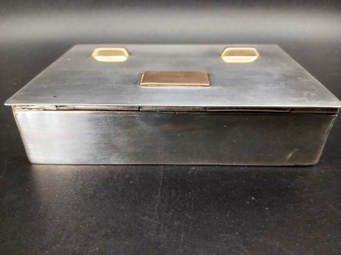 Vintage! Charming Solid Silver and Gold? Cigarette Case / Trinket Box