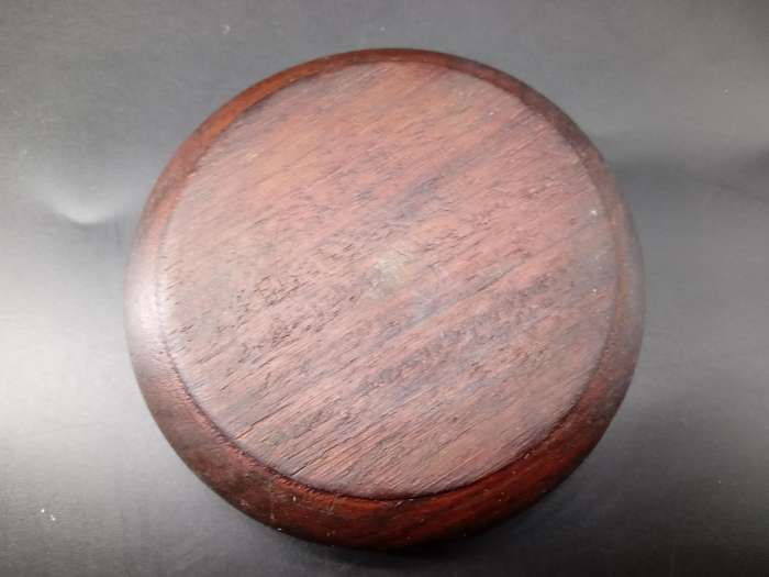 Vintage! Indian - Hand Carved - Wooden - Floral design - Small - Trinket Bowl