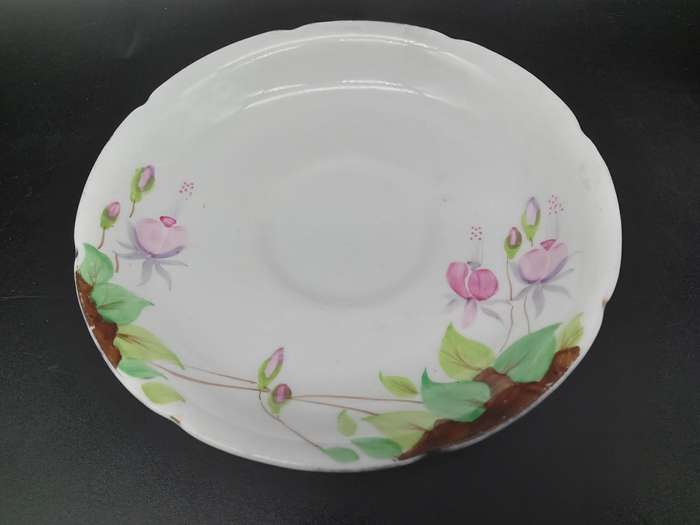 Vintage!  England - Grafton China - Hand-painted Fuchsias - Saucer
