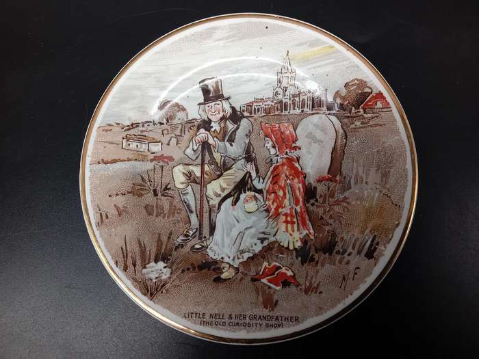 Vintage!  England - Plex Pottery - Dickens Series - Little Nell & Her Grandfather - Small Plate