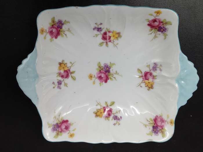 Vintage!  England - Shelley - Small Sweet Dish With Handles - Floral Design