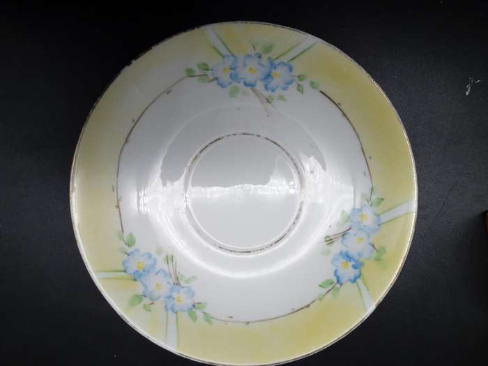 Vintage! England - Phoenix T.F and S.LTD - Hand Painted - Floral Design - Pair of Saucers