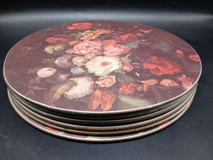 Vintage! Set Of 6 Dutch Floral Lady Clare Placemats 23cm Diameter