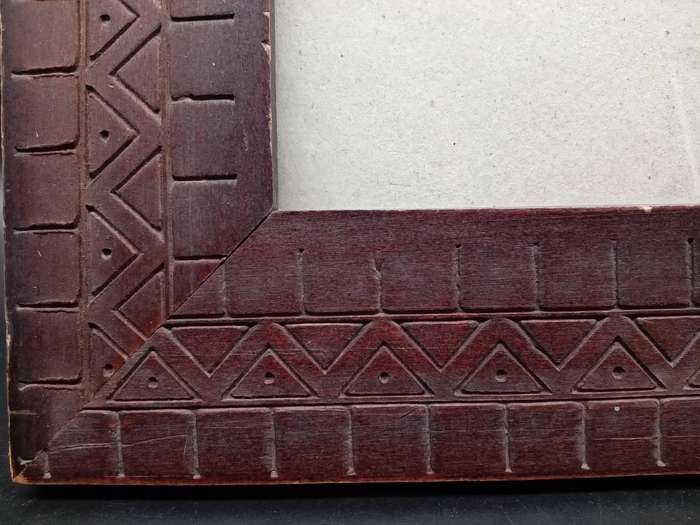 Vintage! Wooden - Geometric - Tribal -  Desktop Photo Frame