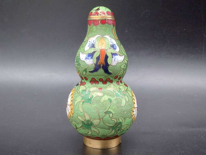 Vintage! Chinese - Cloisonné - Double Gourd - Snuff Bottle