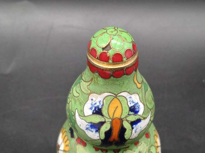 Vintage! Chinese - Cloisonné - Double Gourd - Snuff Bottle