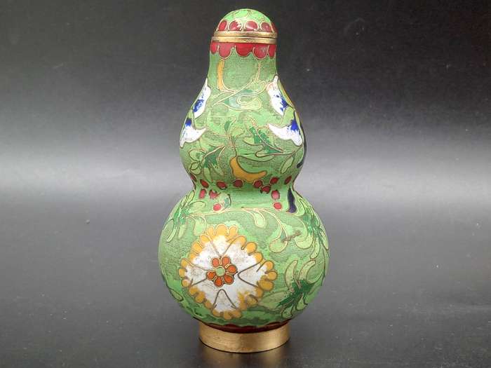 Vintage! Chinese - Cloisonné - Double Gourd - Snuff Bottle