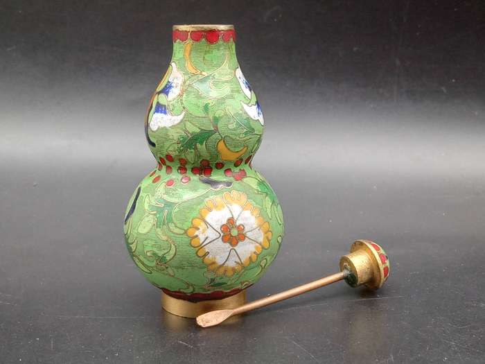 Vintage! Chinese - Cloisonné - Double Gourd - Snuff Bottle