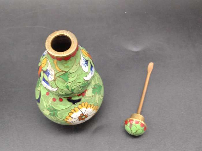 Vintage! Chinese - Cloisonné - Double Gourd - Snuff Bottle