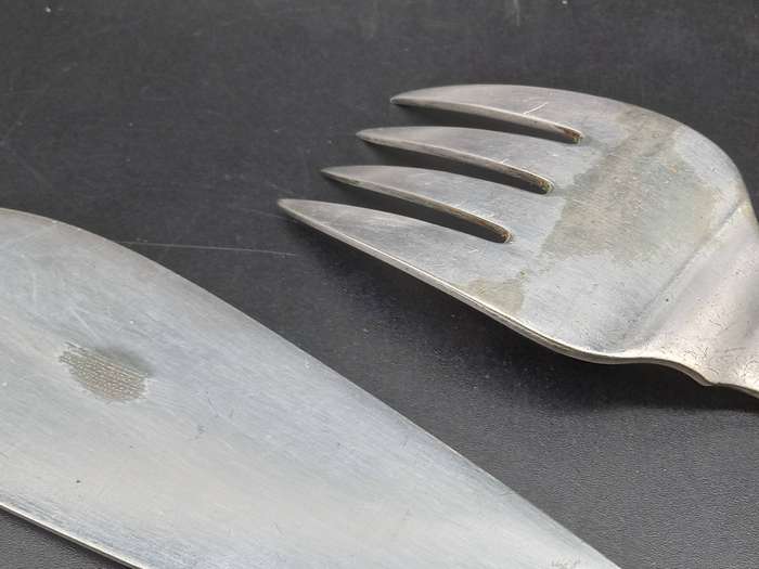 Antique! England - Mappin & Webb  - c1887 - Ivory Handle  - Carving Knive and Fork Set