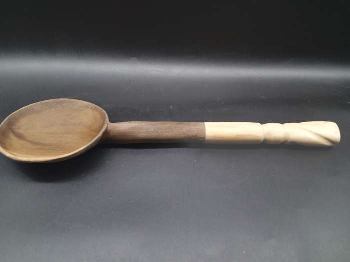 Vintage Wood Ivory Handle Spoon