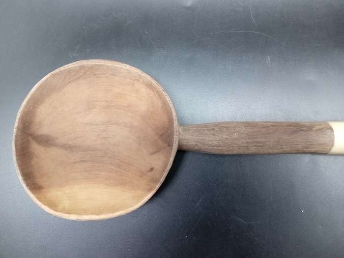 Vintage Wood Ivory Handle Spoon