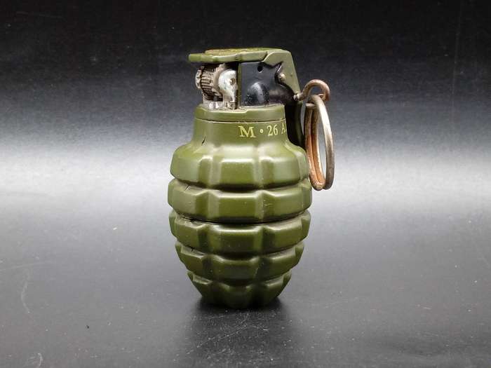 China - Miniature Military Grenade  - Cigarette Lighter - Butane