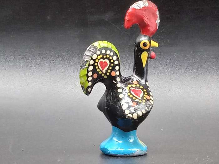 Vintage! - Portugal`s  - Mod Ceramic Art - Hand Painted - Pair of Barcelos Roosters