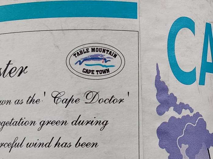 Vintage! Cape Town Table Mountain - Canned South Easter Wind