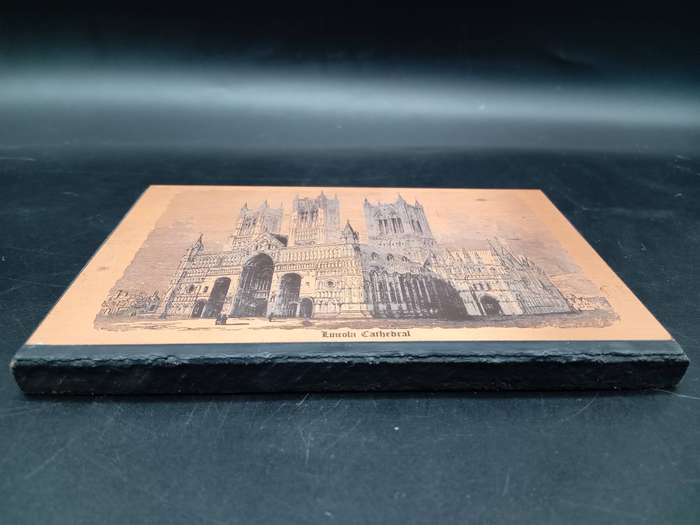 Vintage ! Small - Copper Etching - Lincoln Cathedral
