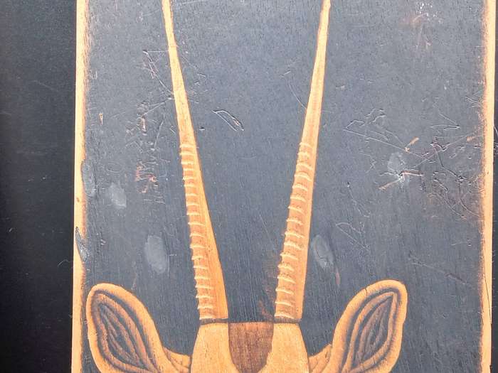 Vintage ! Africana - Burned Wood Art - Impala and Springbok
