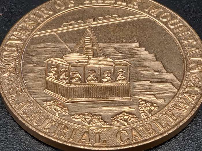 1929 - South Africa -Table Mountain - Aerial Cableway - Bronze Medallion