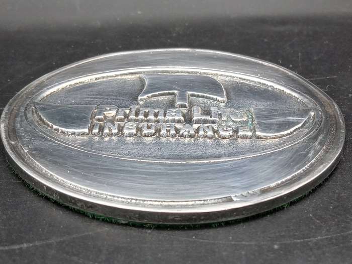 Vintage! Silver Smiths - Silver Plated - Prima Life Insurance - Coaster